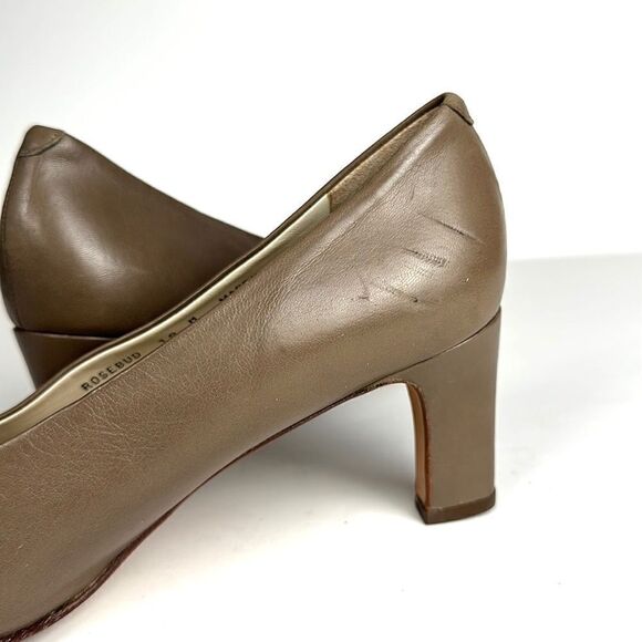 BALLY ROSEBUD Classic Leather Taupe Pumps Heels US 10 - Picture 14 of 14